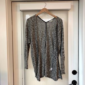 Black and white marbled cardigan